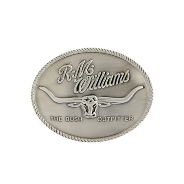 Picture of RM Williams Logo Belt Buckle - Silver