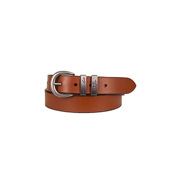 Picture of Thomas Cook Narrow Silver Twin Keeper Belt - Rich Tan