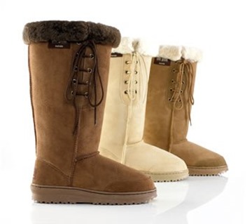 Picture of Wild Goose Premium Lace Up Long Sheepskin Boot Sand