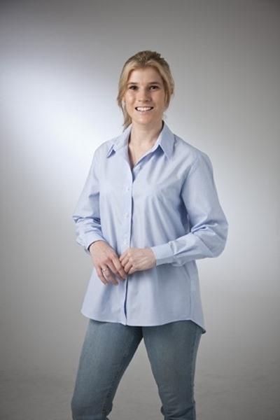 Picture of Country Classic Collection Pin Stripe Cotton Blouse Sky