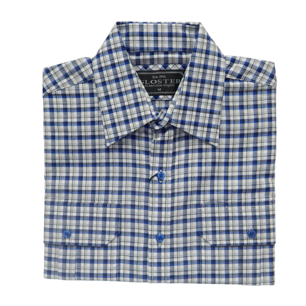 Buy Gloster Blue & Gray-Scale Winter Shirt | Port Phillip Shop