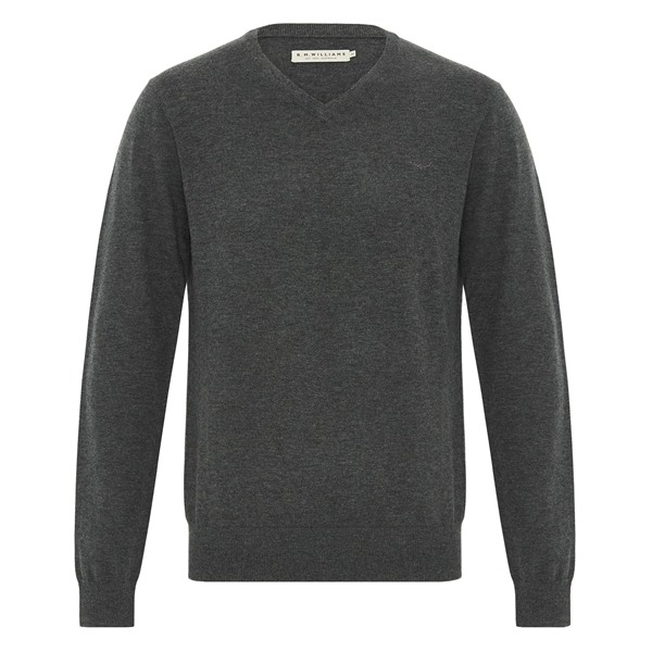 Picture of RM Williams Harris V Neck Charcoal