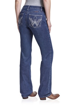 Picture of Wrangler Womens Mid Rise Boot Cut Jean Q Baby 34 Leg