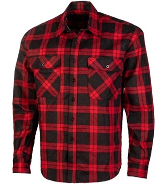 Picture of Pilbara Open Front Flannelette Shirt -RED AND BLACK
