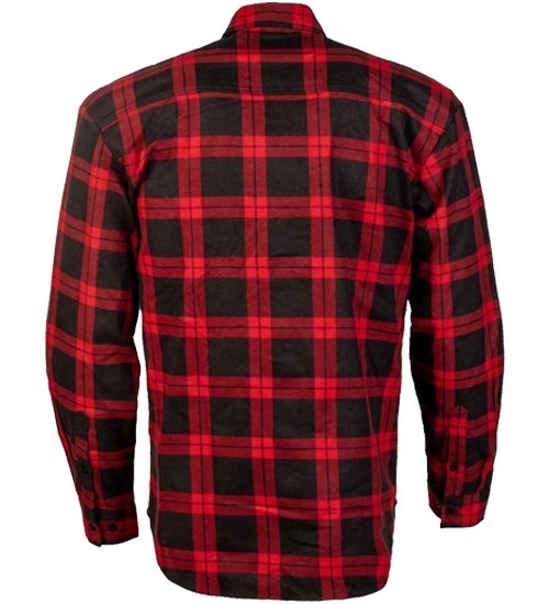 Pilbara Open Front Flannelette Shirt -RED AND BLACK | Port Phillip Shop