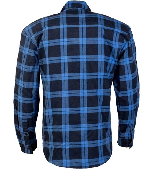 Pilbara Open Front Flannelette Shirt -ROYAL AND NAVY | Port Phillip Shop