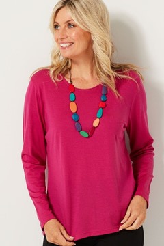 Picture of Hedrena Classic Long Sleeve Tee Paradise Pink CLEARANCE