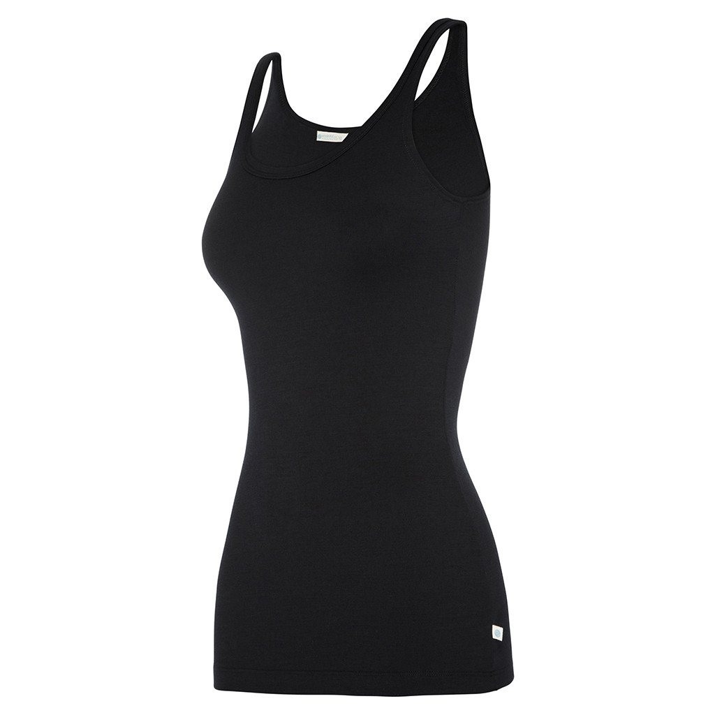 Woolerina Womens Singlet Black CLEARANCE | Port Phillip Shop