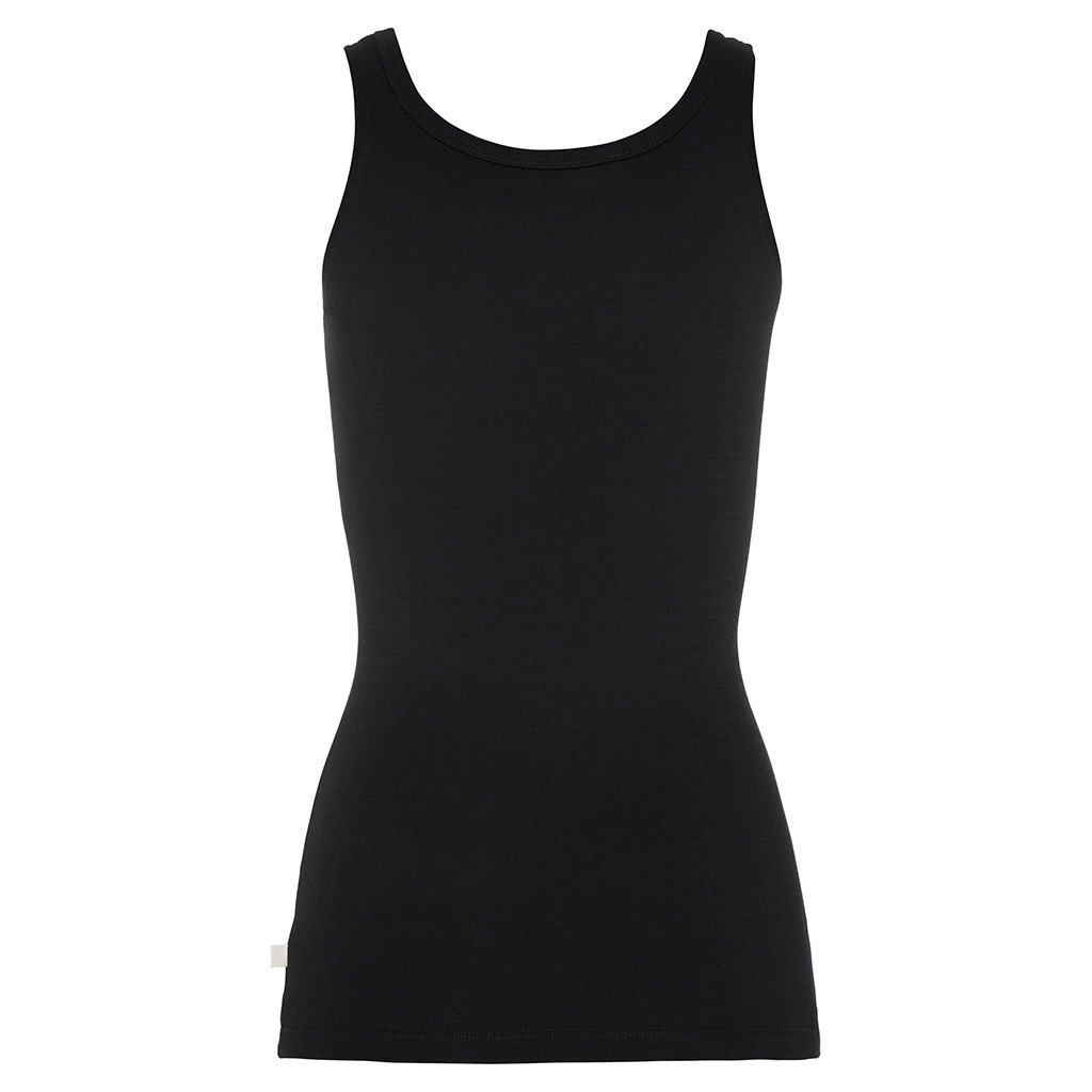 Woolerina Womens Singlet Black CLEARANCE | Port Phillip Shop