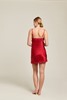 Picture of Ginia Silk Chemise With Pintucks and Lace -Ruby