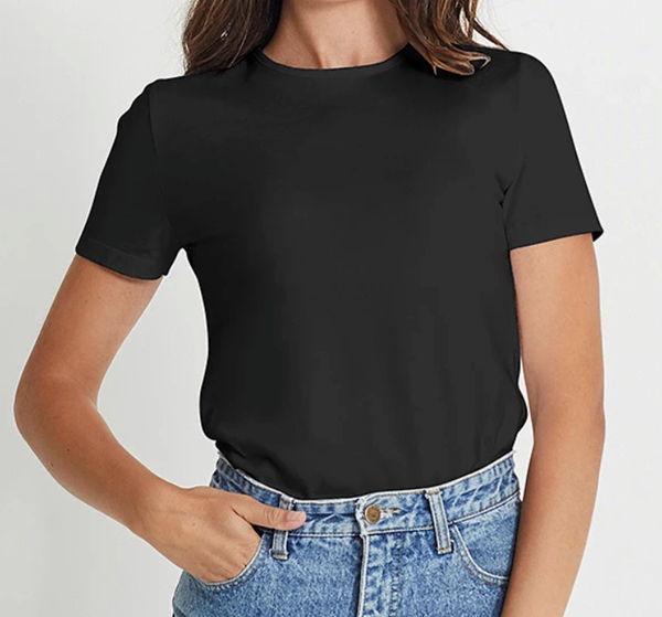 Picture of Hedrena Ladies Lux Sporty Top SS Black