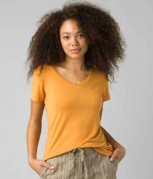 Picture of Hedrena Womens Crew Neck Classic Short Sleeve Tee Melon CLEARANCE