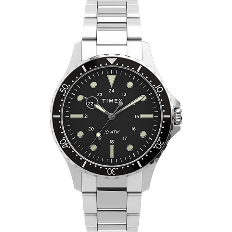 Timex Navi XL 41mm Black/Silver Watch | Port Phillip Shop