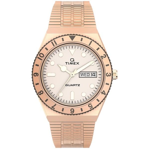 Picture of Timex Women's 36mm Q Cream/Rose Gold Watch