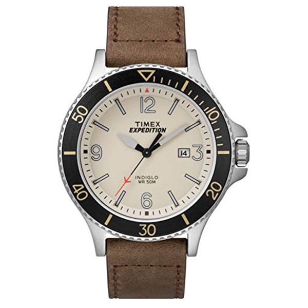 Picture of Timex Expedition Ranger 43mm Silver/Brown Leather Watch