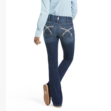 Picture of Ariat Womens R.E.A.L. Perfect Rise Stretch Skyway Stackable Straight Leg Jean Chill Blue CLEARANCE
