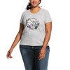 Picture of Ariat Women's REAL Roped Frame T-Shirt Heather Grey