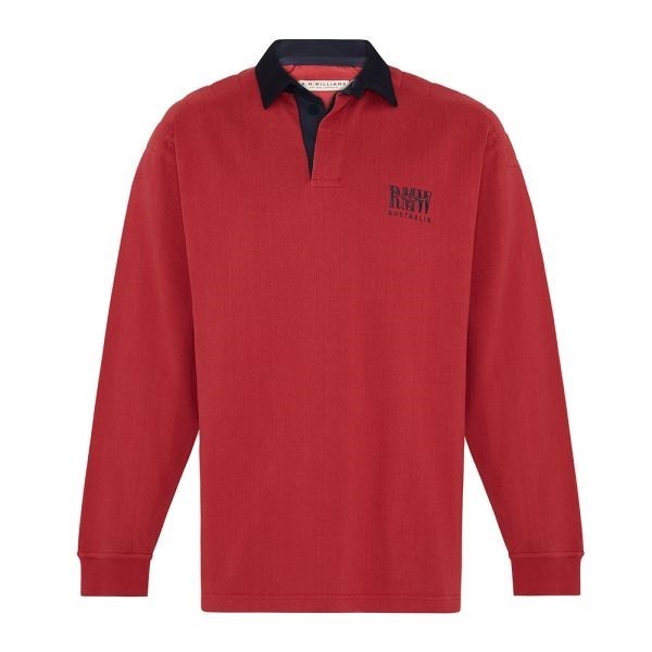 Picture of RM Williams Men's Classic Rugby Top Red