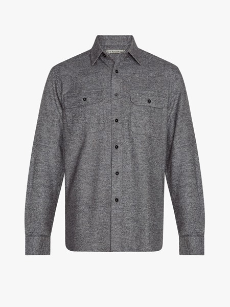 Picture of RM Williams Bourke Shirt Black/Grey CLEARENCE