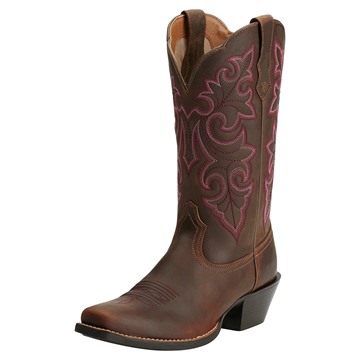 Picture of Ariat Women's Round Up Square Toe Powder Brown