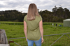 Picture of Hedrena Ladies Cap Sleeve Crew Tee Willow Green CLEARANCE