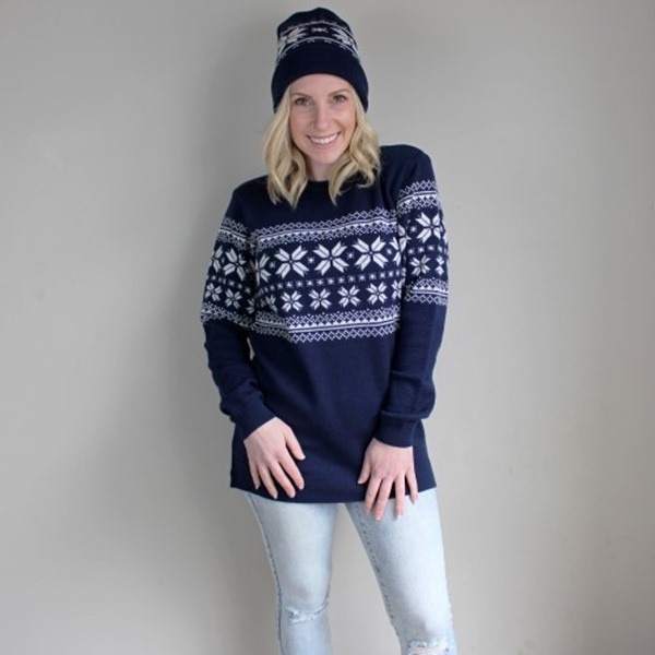 Picture of Branberry Women's Elsa Snowflake Princeton Navy CLEARANCE