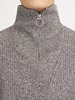 Picture of RM Williams Kapunda Zip Sweater Grey Marle/White CLEARANCE