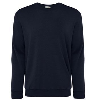 Picture of Woolerina Mens Long Sleeve Crew Neck Navy CLEARANCE