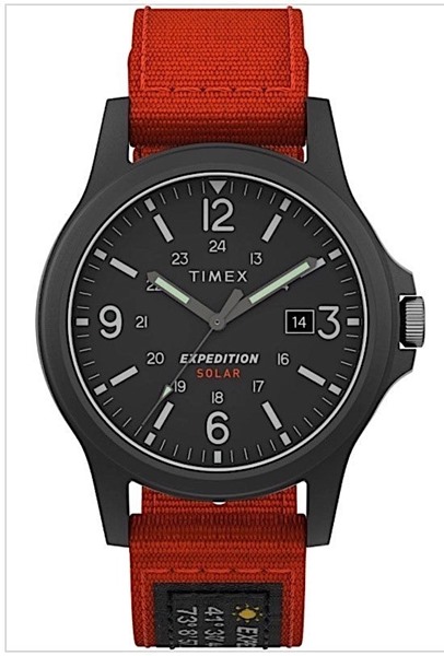 Picture of Timex Expedition Arcadia 40mm Black/Orange Nylon Watch