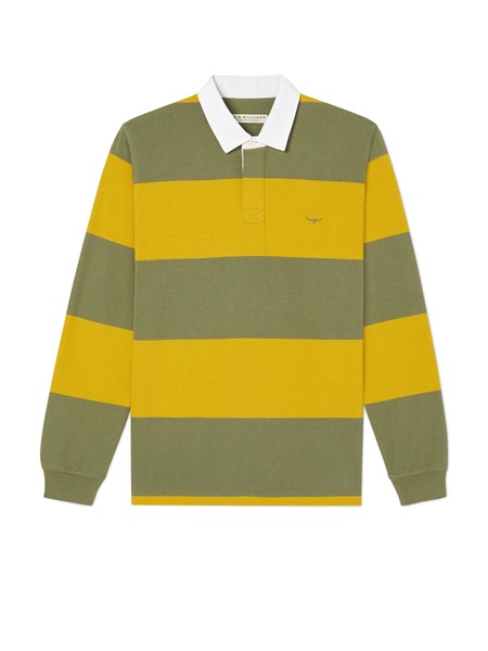 Picture of R.M Williams Tweedale Stripe Rugby Green/Gold