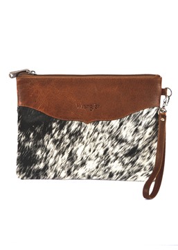 Picture of Wrangler Womens Cowhide Clutch Tan/Brown