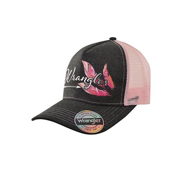 Picture of Wrangler Womens Tegan High Profile Cap Charcoal Marle/Pink