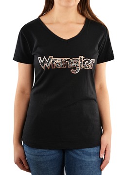 Picture of Wrangler Womens Dedrie S/S Tee Black
