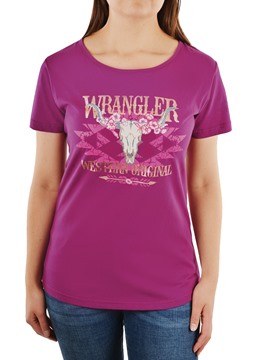 Picture of Wrangler Womens Reah S/S Tee Plum