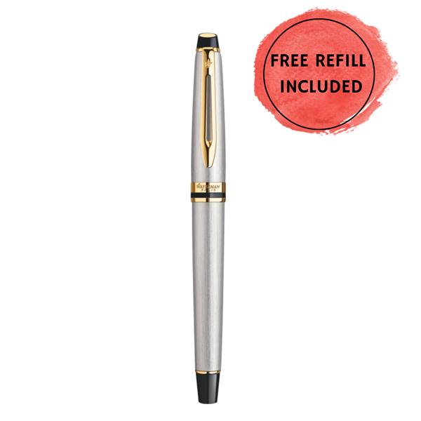 Picture of Waterman Expert Black Gold Trim Rollerball