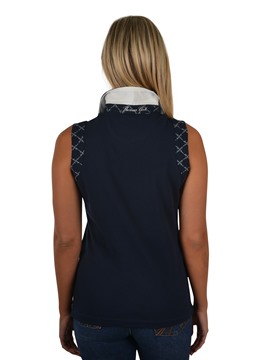 Picture of Thomas Cook Womens Robyn Sleeveless Polo Dark Navy