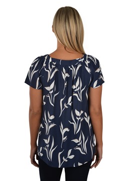 Picture of Thomas Cook Womens Lisa S/S Top Dark Navy/Tan