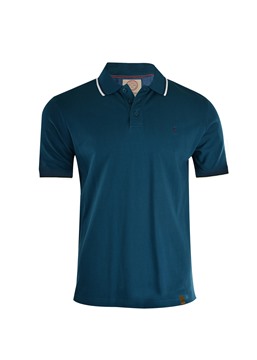 Picture of Thomas Cook Mens Foster Tailored S/S Polo Iron Blue
