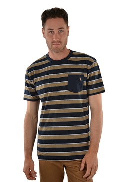 Picture of Thomas Cook Mens Robinson 1-Pocket Tee Navy/Tan