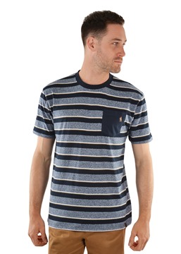 Picture of Thomas Cook Mens Robinson 1-Pocket Tee Blue Marle/Navy