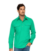 Picture of Brumby Unisex Work Shirt Green CLEARANCE