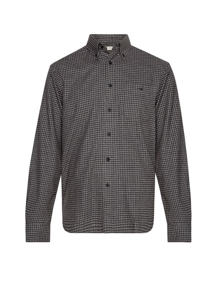 Picture of RM Williams Mens Collins Button Down Shirt Black/Grey CLEARENCE
