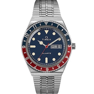 Picture of Timex Q Reissue 38mm Stainless Steel Bracelet Watch - Blue/Silver