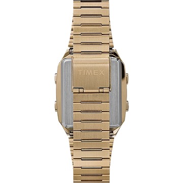 Picture of Timex Q Reissue Digital LCA 32.5mm Stainless Steel Bracelet Watch - Gold