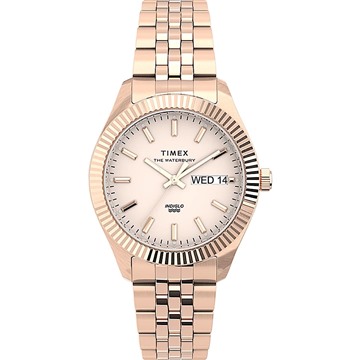 Picture of Timex Waterbury Legacy Boyfriend 36mm Stainless Steel Bracelet Watch - Rose Gold/Pink