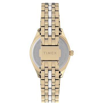 Picture of Timex Waterbury Legacy Boyfriend 36mm Stainless Steel Bracelet Watch - Gold/White