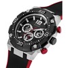 Picture of Guess Navigator 50mm Watch - Silver/Black/Red