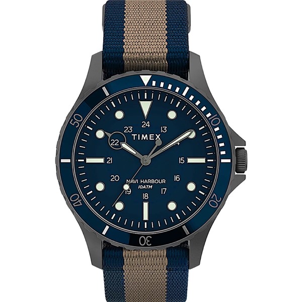Picture of Timex Navi XL 41mm Fabric Strap Watch - Blue/Tan
