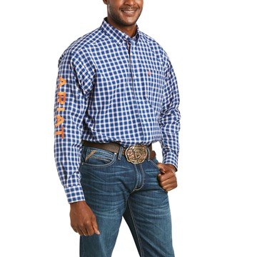 Picture of Ariat Mens Pro Series Wilson Team Classic Fit Shirt - Blue Depths