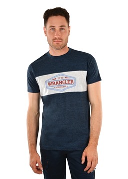 Picture of Wrangler Mens Henry S/S Tee - Navy Marle